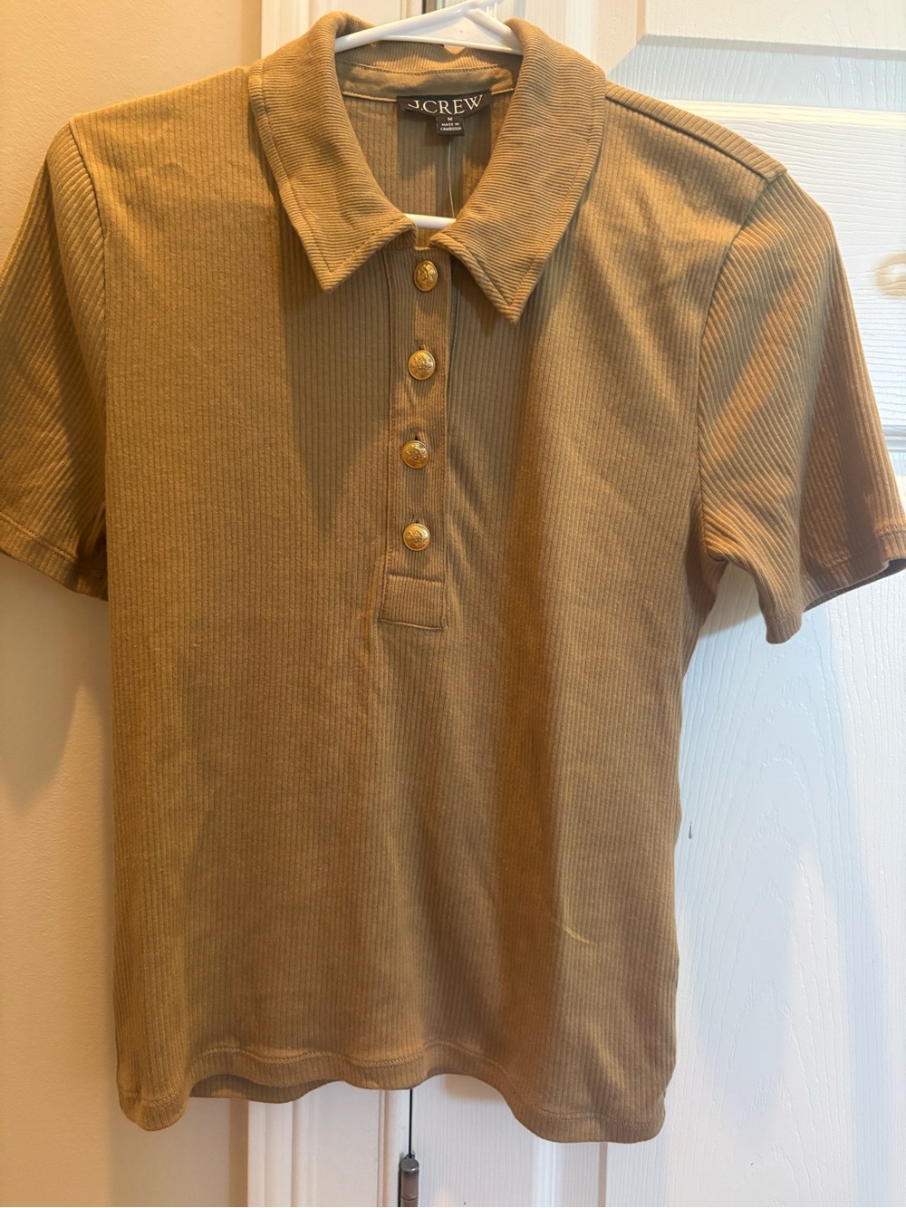 J. Crew Ribbed Polo T-Shirt